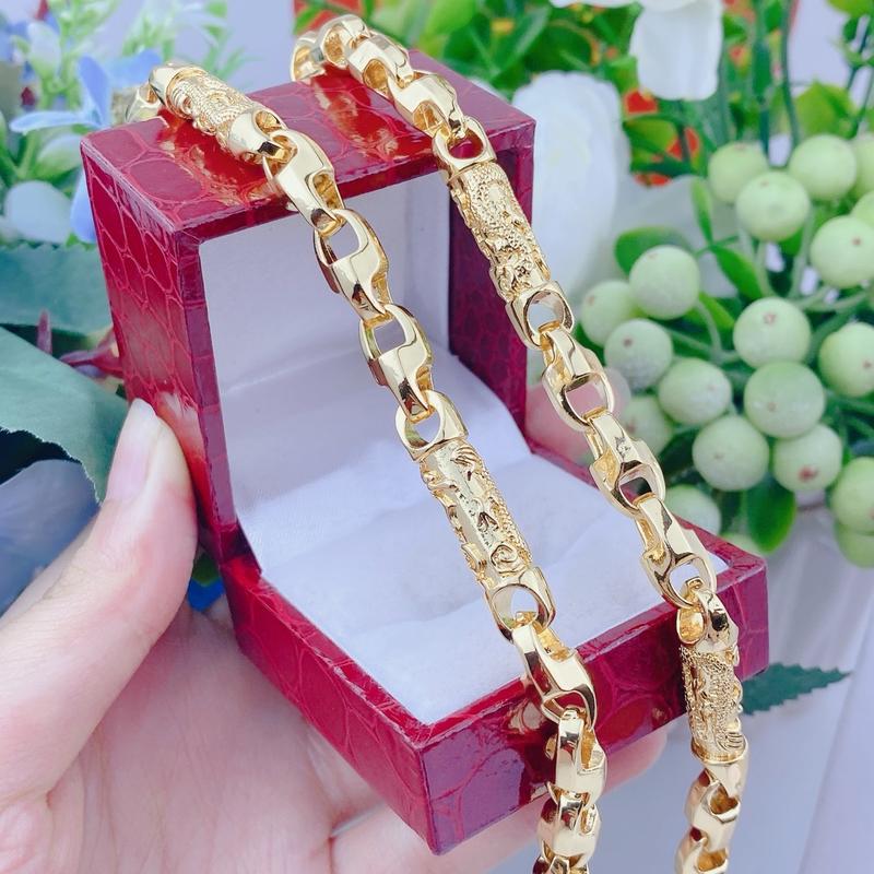 Dây chuyền nam rồng 2 lượng khoá M - Trang sức bảo long