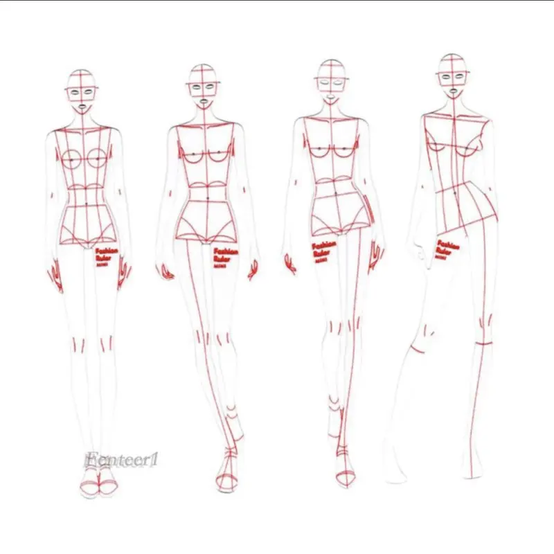 Fashion Sketching Ruler Sewing Penggaris Pola Busana Jahit 1