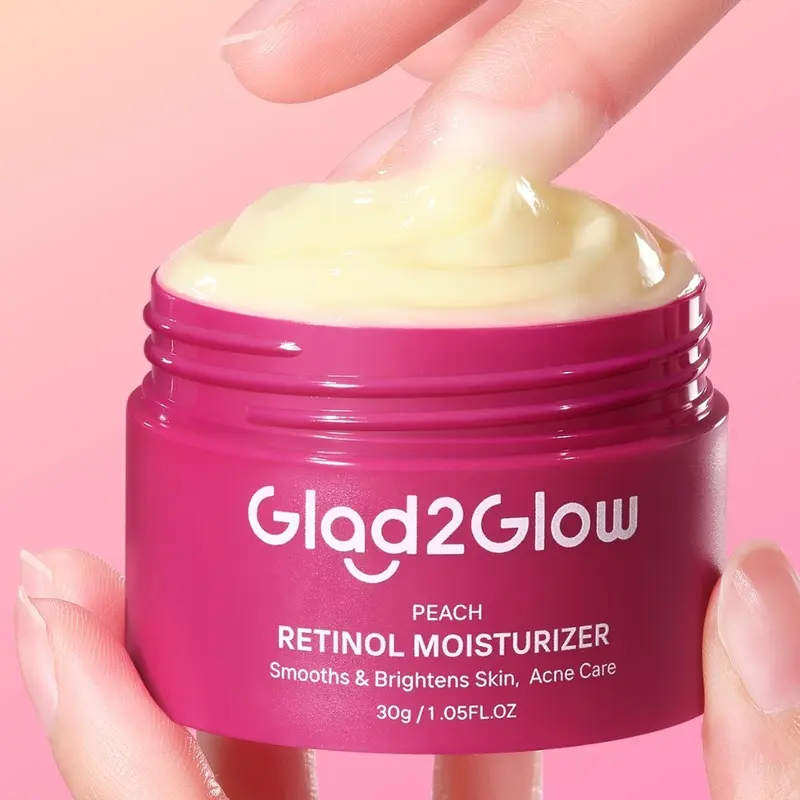 NEW GLAD2GLOW Peach Retinol Moisturizer Krim Pelembab 3