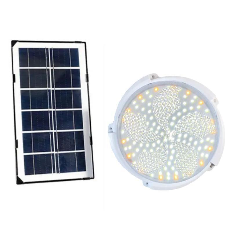 Đèn trần LED năng lượng mặt trời dùng trong gia đình, ba màu điều chỉnh nhiệt độ, hỗ trợ điều khiển từ xa, đèn ốp trần, chiếu sáng 50W/100W/200W
