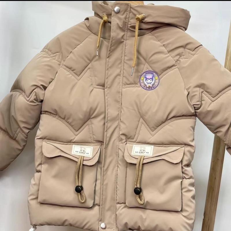 [ 13-38kg ÁO KURUMI BÉ GÁI ] áo phao nhung lì kurumi bé gái -lót lụa logo phát sáng - túi hộp- mũ liền áo- ấm áp -dày dặn 1