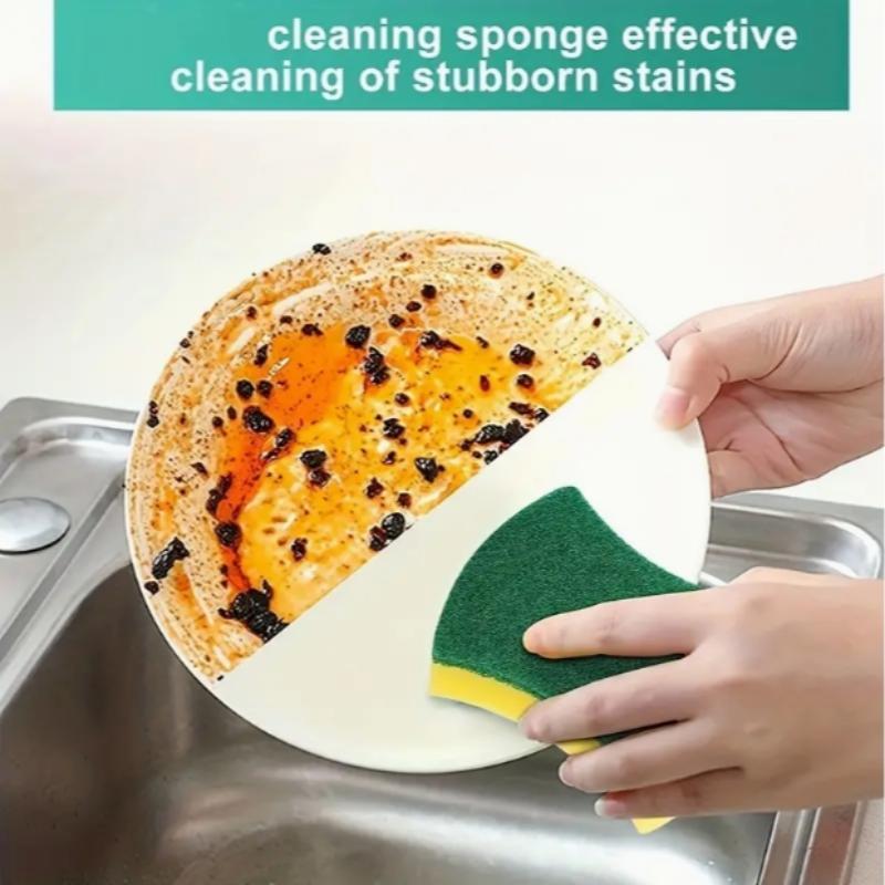 Kitchen Cleaning Sponge, 5/10pcs Modern Double Sided Dish Washing Sponge, Scouring Pad, Kitchen Accessories Sponges for Washing Dishes, Household Cleaning Sponge for Pan & Pot, Sweets Gifts for Men 2