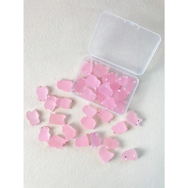 1Box Luminous Pig Design ABS Decoration Craft Set Creative Pink Mini Pig Shaped Decoration Object For Home Decoration Best Gifts Birthday 6