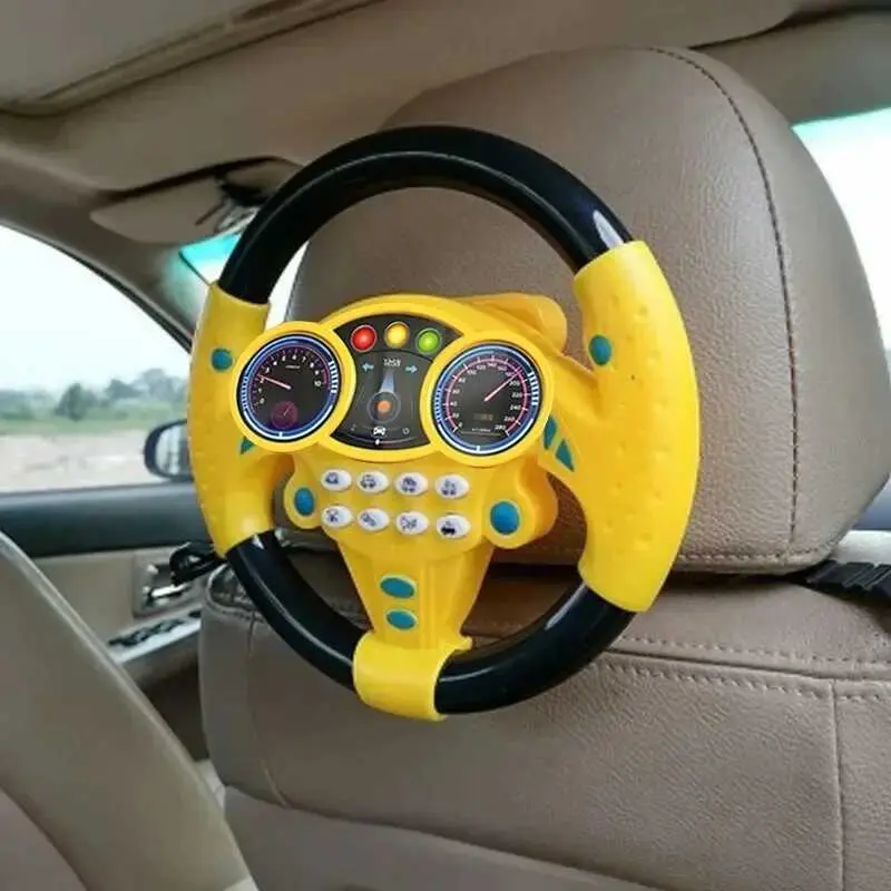 Infant Shining Simulation Children's Toy Kids Early Education Clots Stroller Steering Wheel Vocal Toys