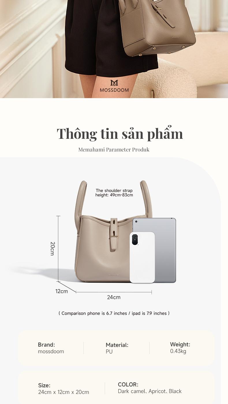 Product Introduction of MOSSDOOM Alora Bag Túi đeo vai đeo chéo thiết kế đa chức năng bằng da PU độc đáo thời trang dành cho nữ 14