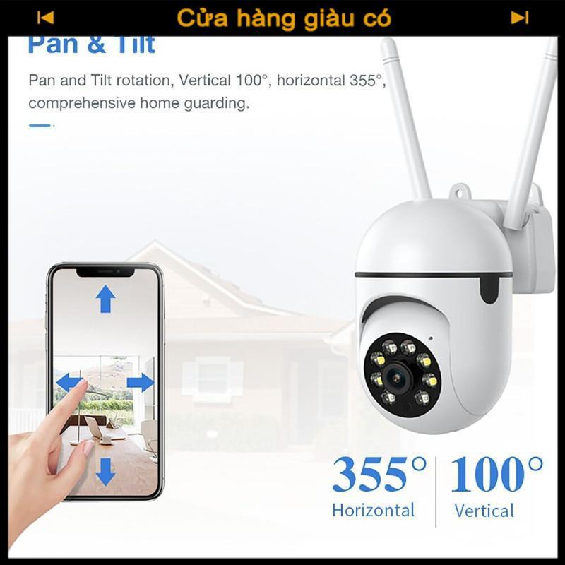 🤖Camera giám sát không dây ngoài trời,Camera giám sát 360 độ 1080P IP66 chống…