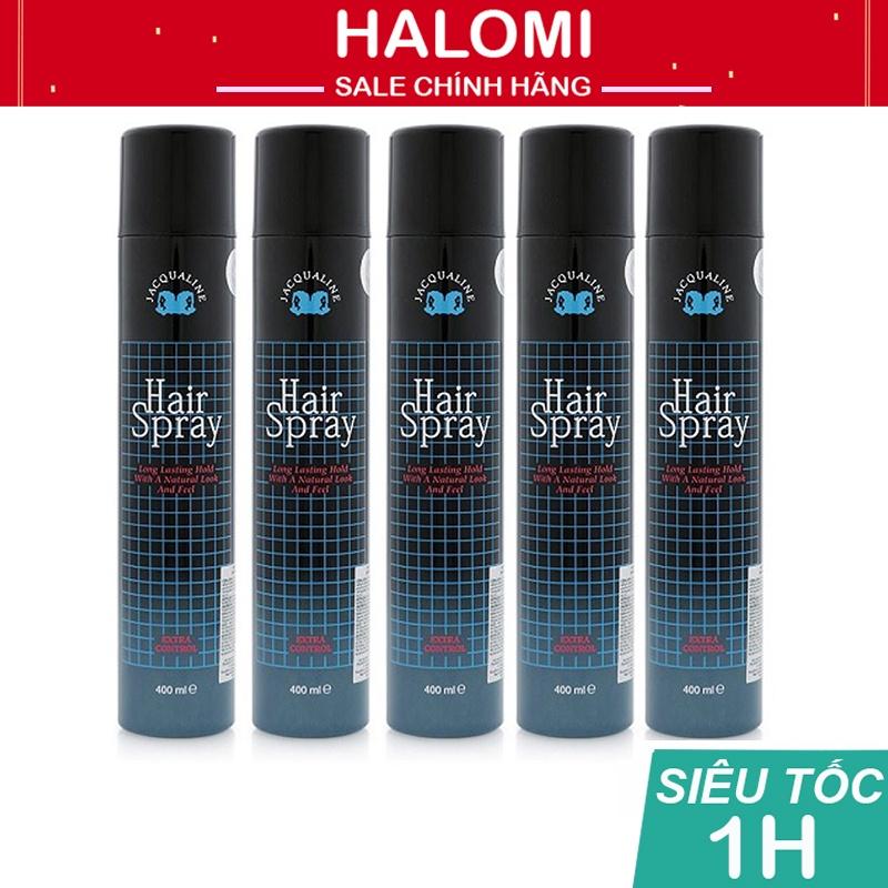 Keo xịt tóc giữ nếp JACQUALINE HAIR SPRAY 400ml chai đen chính hãng giữ nếp tạo kiểu tóc