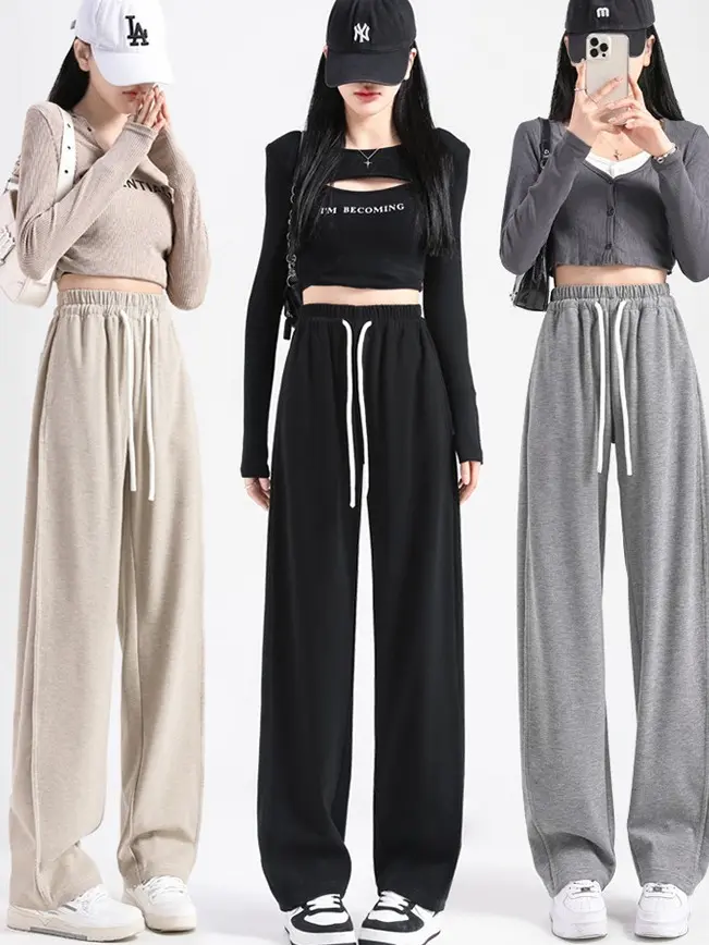 Quần Nữ Ong Rộng Chất Tăm Thỏ Mềm Mại Thoải Mái Eo Cao - Women