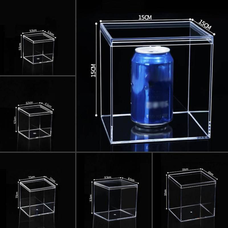 Hộp Acrylic trong suốt, có nắp, chống bụi, hộp đóng gói vuông, bảo vệ mini, thích hợp cho trưng bày mô hình Anime, có nắp che bụi, thích hợp cho quà tặng đám cưới và trang trí tiệc, món quà tuyệt vời 2
