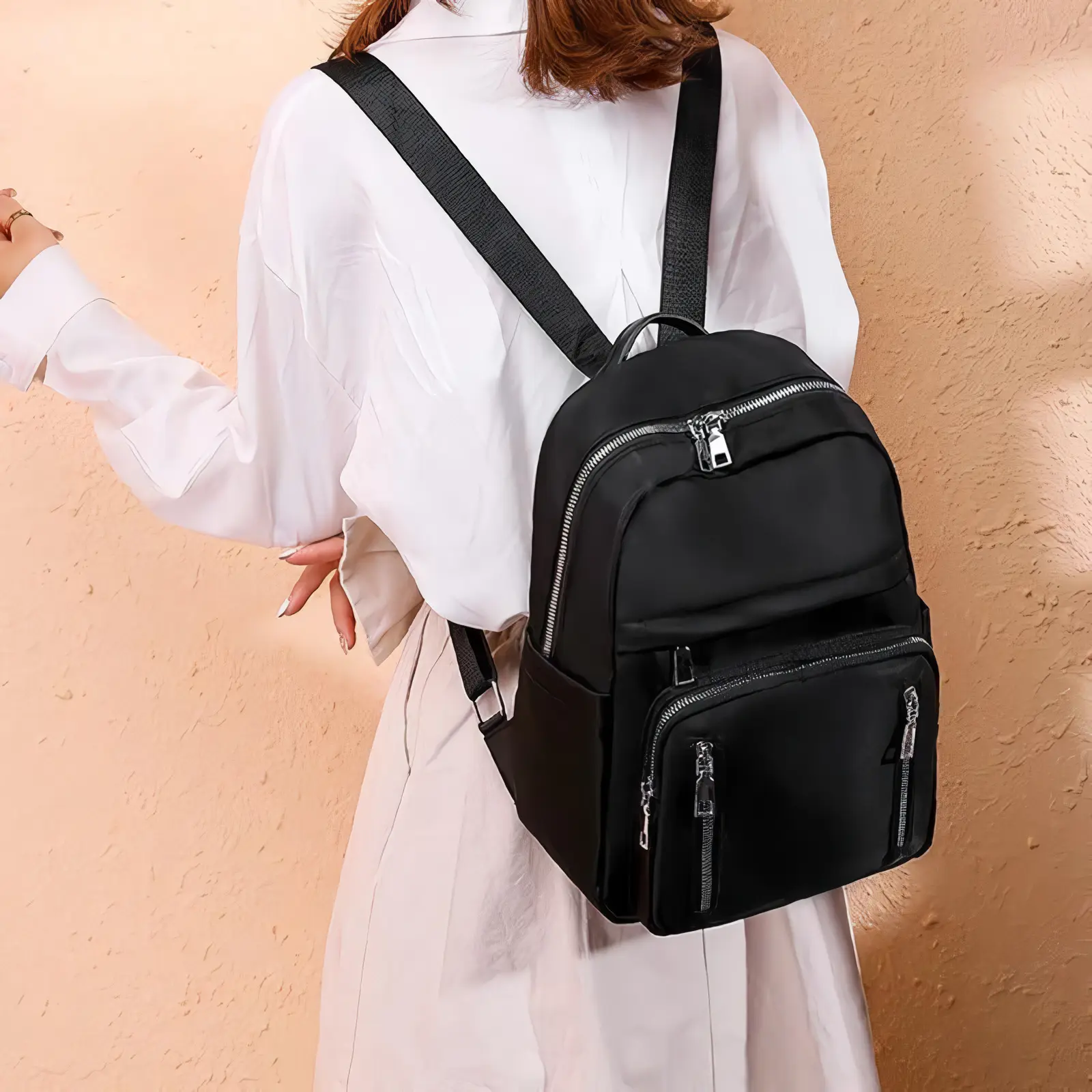 Tas Ransel Backpack Fashion Wanita Korean Style Terbaru Hitam Ransel