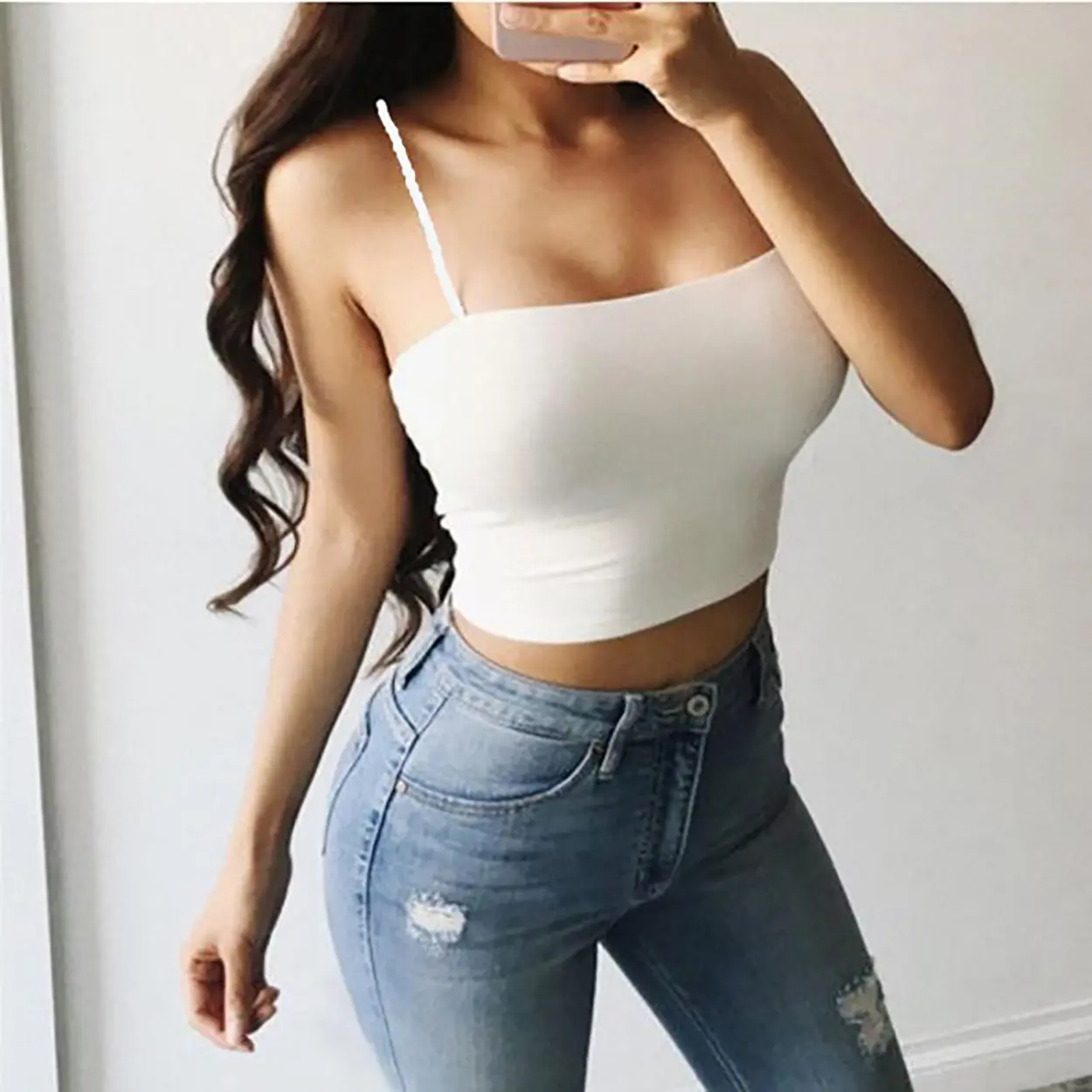 Áo ống hai dây chất thun mát co giản bốn chiều, mặc thoải mái không lo nóng, chất liệu thun thắm hút mồ hôi dễ dàng