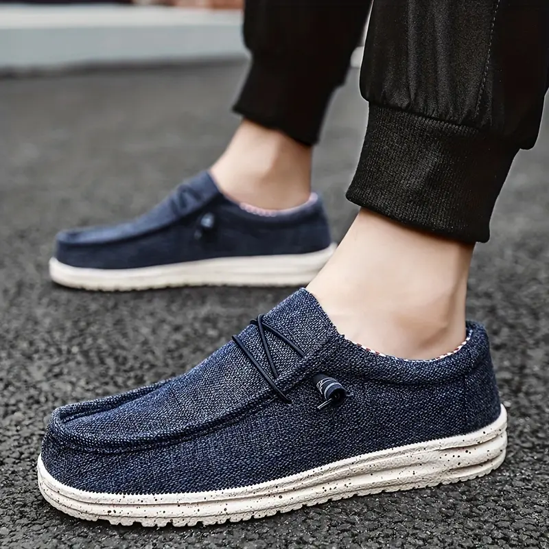 Breeze Loafers: Men’s Casual, Non-Slip, Breathable Shoes with Stylish Shoelaces - Ideal for Vacation & Daily Wear