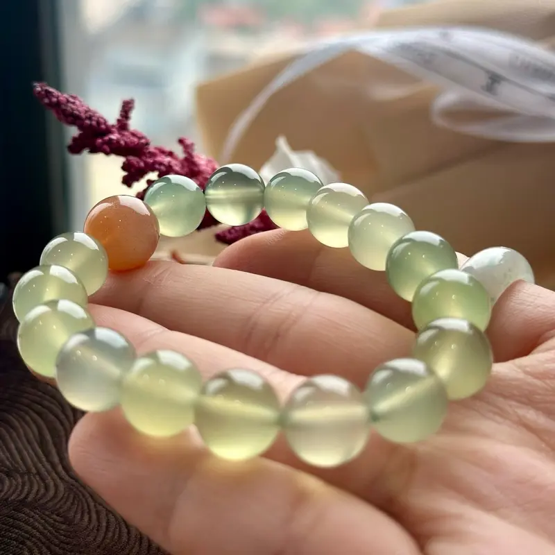 Vòng chalcedony tự nhiên - chuỗi đa bảo 10 li 5