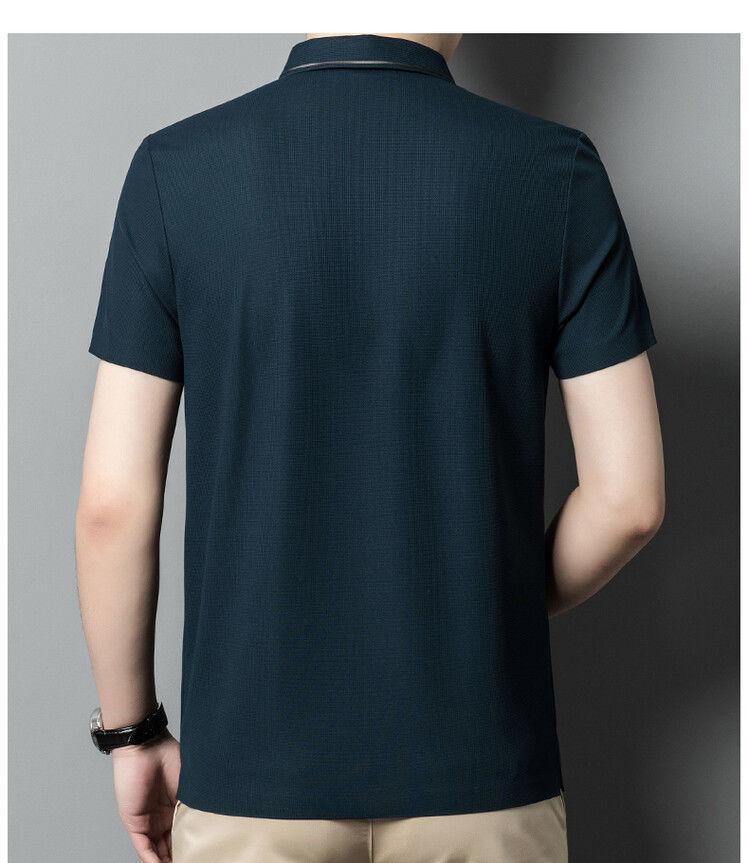 Product Introduction of Áo Thun Nam Ngắn Tay Mùa hè, 100% Cotton Thật, In Ve Áo Nặng, Áo Polo, Dễ Phối Đồ Dáng Rộng Vừa Vặn, Tay Lửng Áo, Dành Cho Nam Giới Menswear Có Cổ 16