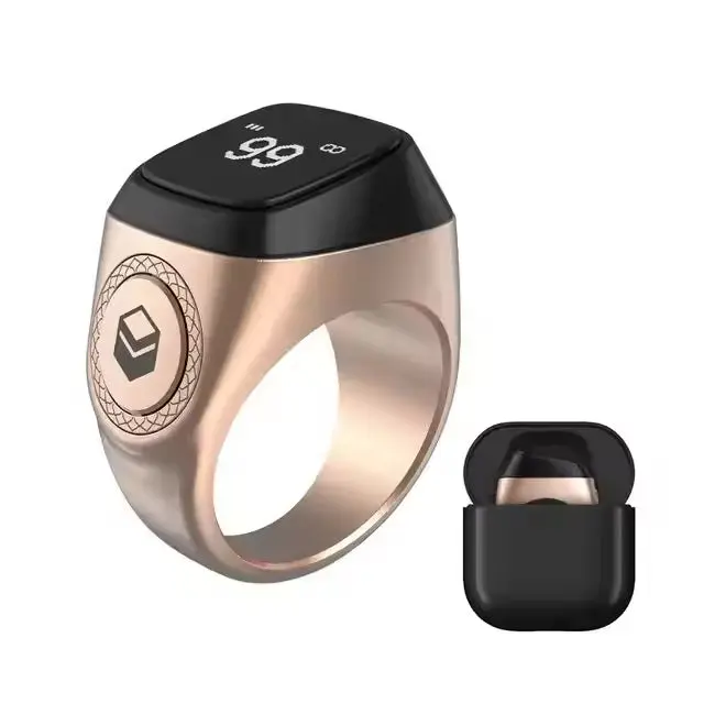 World’s First Smart Digital Tasbih Zikr Ring + Rechargeable casing