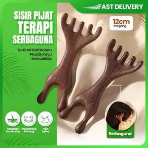 Sisir Pijat Kulit Kepala Terapi Guasha Pijat Wajah Refleksi Punggung Leher Mata Perawatan Rambut Anti Rontok Comb Massager Multifungsiaah