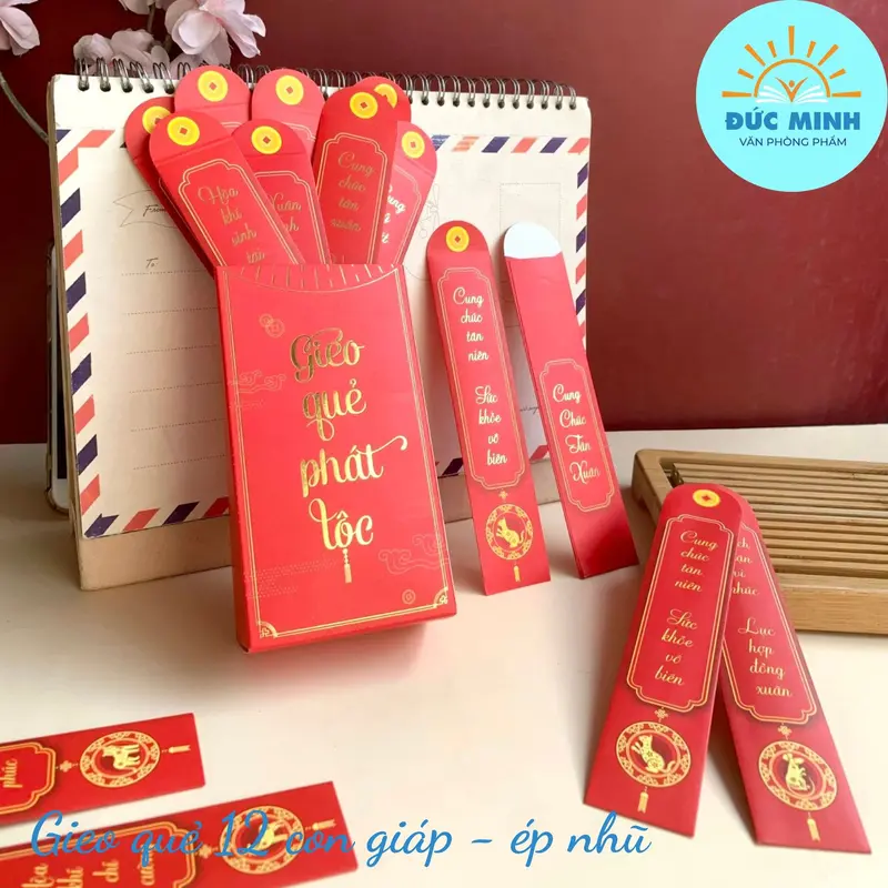 Hộp lì xì gieo quẻ 12 thẻ, lì xì tết truyền thống , tíu tít, tết đong đầy, phát tài phát lộc 2024, thiết kế riêng độc đáo, hình in sắc nét, chất liệu dày dặn - vpp Diệp Lạc (sỉ/lẻ) 0
