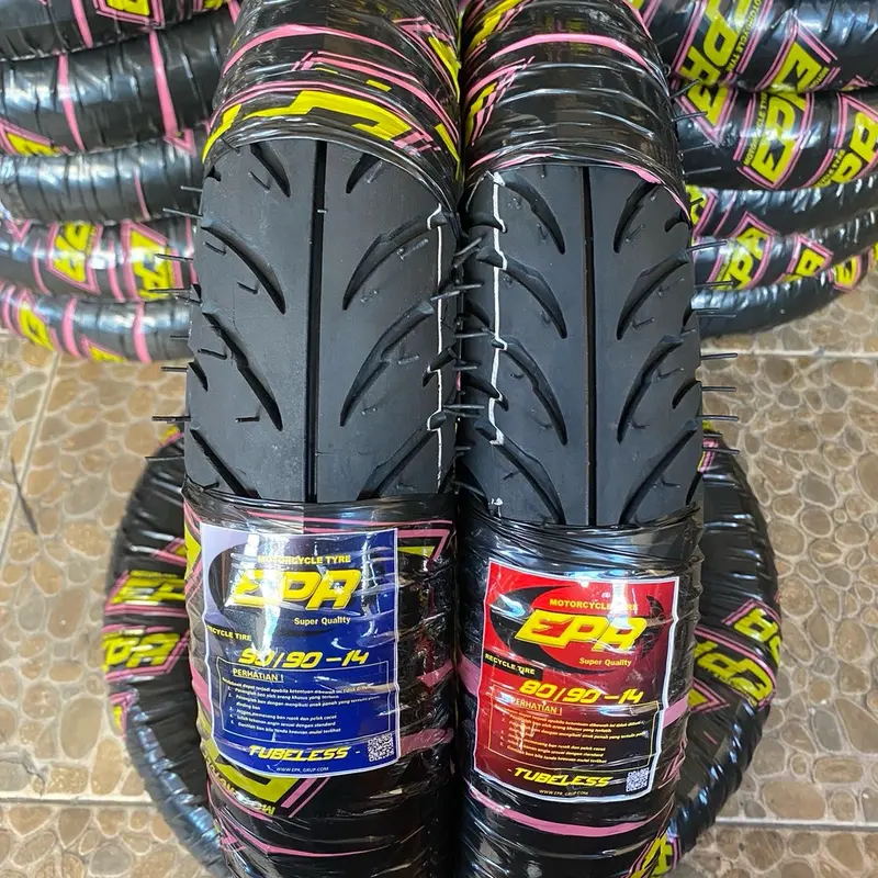 Sepasang Ban Tubles Motor Matic ring 14 Ukuran 80/90-14 dan 90/90-14 Cocok Untuk Beat Vario Mio Scoppy dll Accessories Motorcycle 3