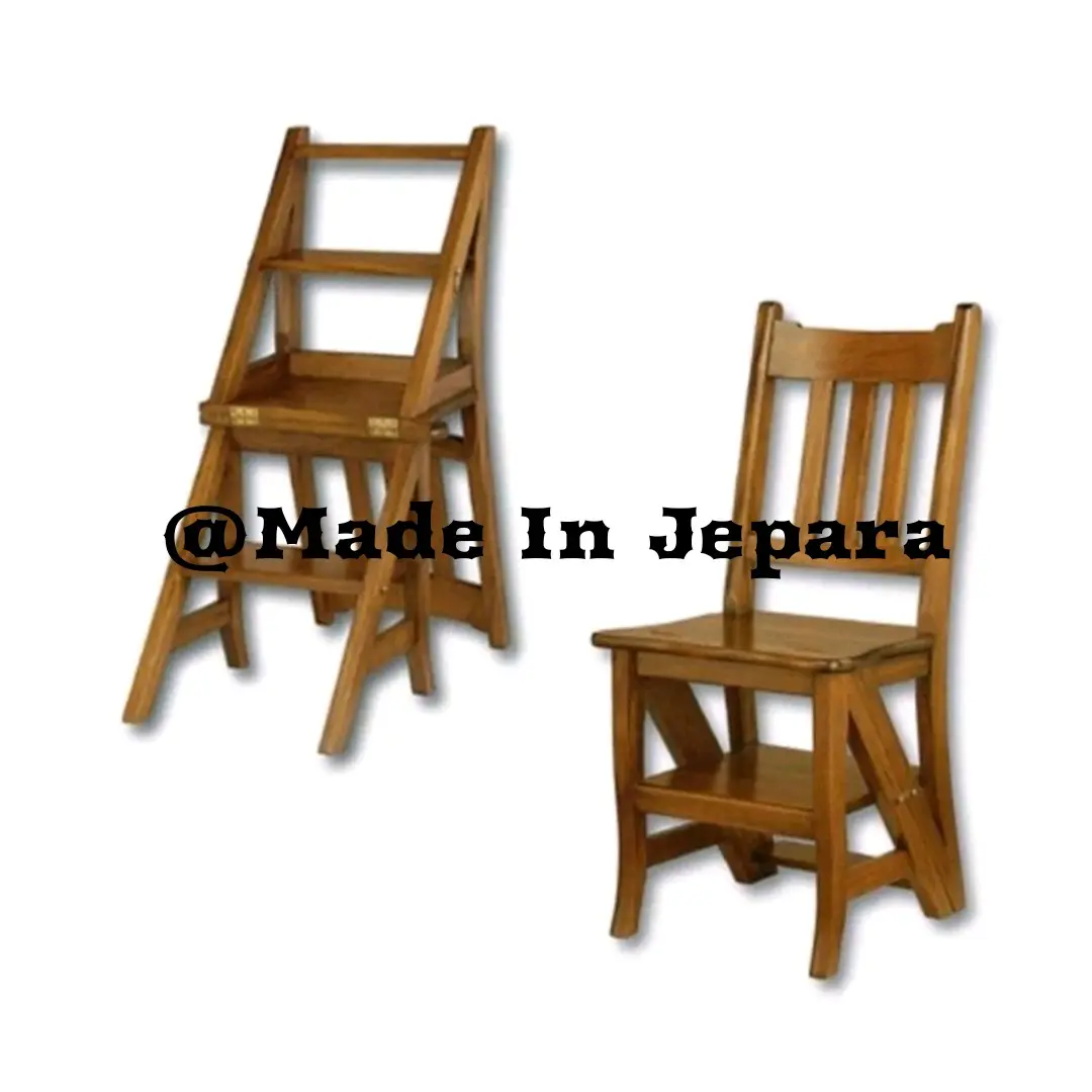 Kursi Tangga Lipat Minimalis Kayu Jati Harga Murah