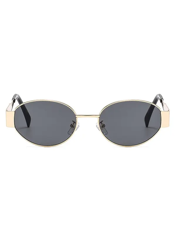 Unisex Simple Style Sunglasses, Trendy Casual Oval Frame Sunglasses for Everyday Use, Fashion Accessories for Outdoor Activities 5