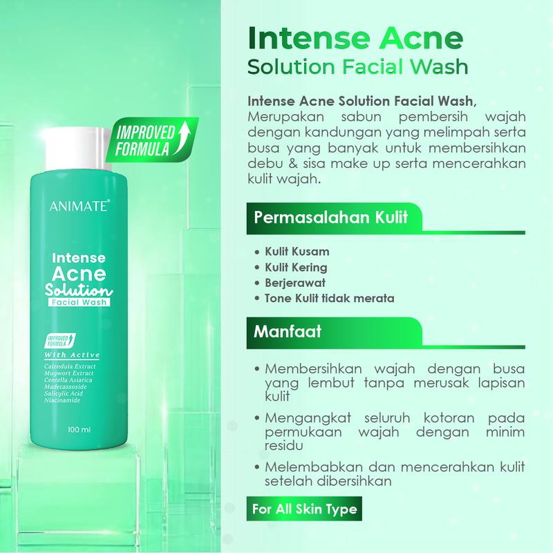 Animate Intense Acne Solution Series 5in1 | Paket Skincare Perawatan Jerawat 2