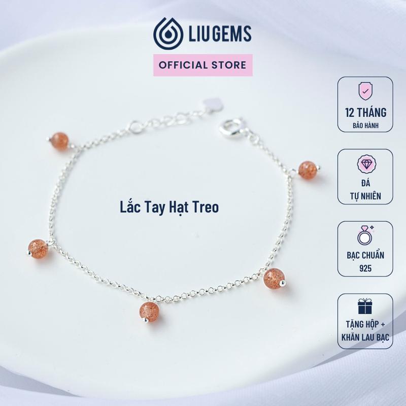 Lắc Tay Bạc Nữ 925 Liugems Mix 5 Viên Đá Phong Thuỷ Vòng Tay Tinh Tế Xinh Xắn Thời Trang VB15 Mua một tặng một hộp đựng trang sức + một khăn lau bạc miễn phí