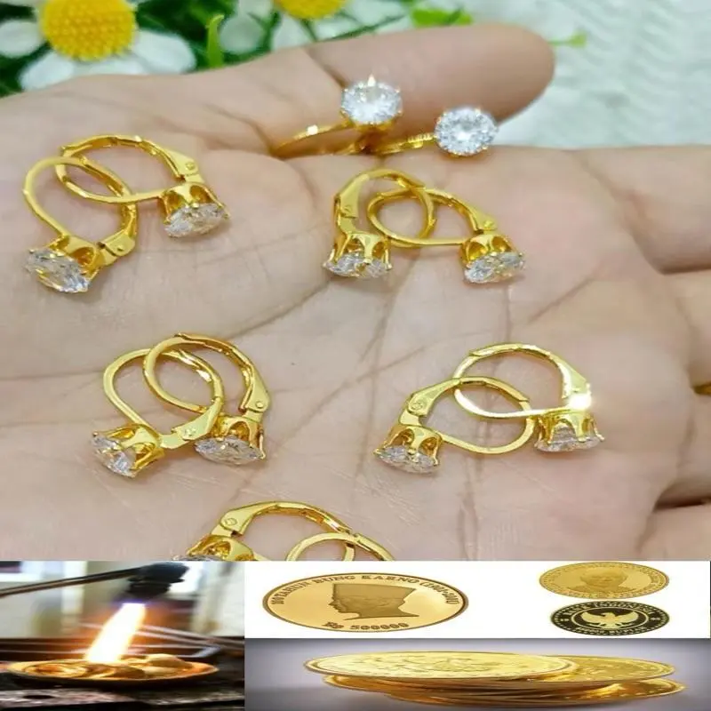 Promo Terlaris Anting koin 91 anting Desy berbahan koin 1991 anti karat ... terbaru bisa cod termurah