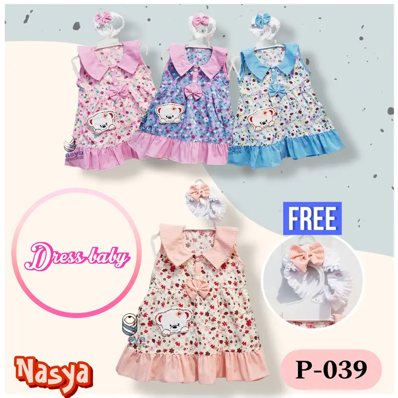 [P-039] Dress Bayi (0-6 bulan) / Dress Bayi Perempuan Cewek 2