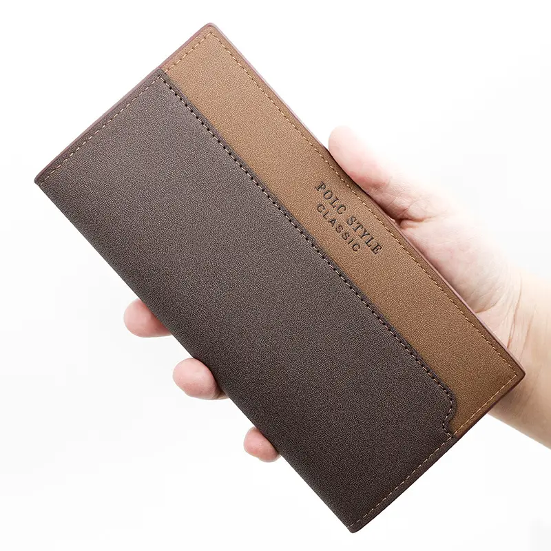2024 New Men's Wallet Large Capacity Multiple Card Slots Two Colors 30% off Men's Long Wallet