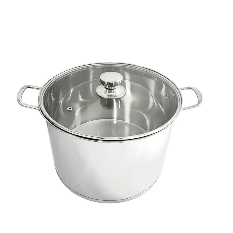 BỘ 3 NỒI COOKERY THÂN ĐỨNG - 3 ĐÁY - INOX 430 - SIZE 18 - 20 - 24 4
