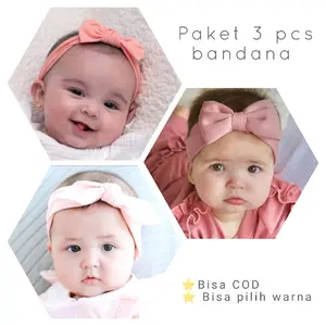 bandana bayi paket 3 model Accessories bando