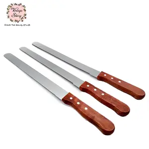 Pisau Roti Kue Keju Panjang Bahan Stainless Steel Cake Knife Cheese Cutter 10 Inch Kitchenware