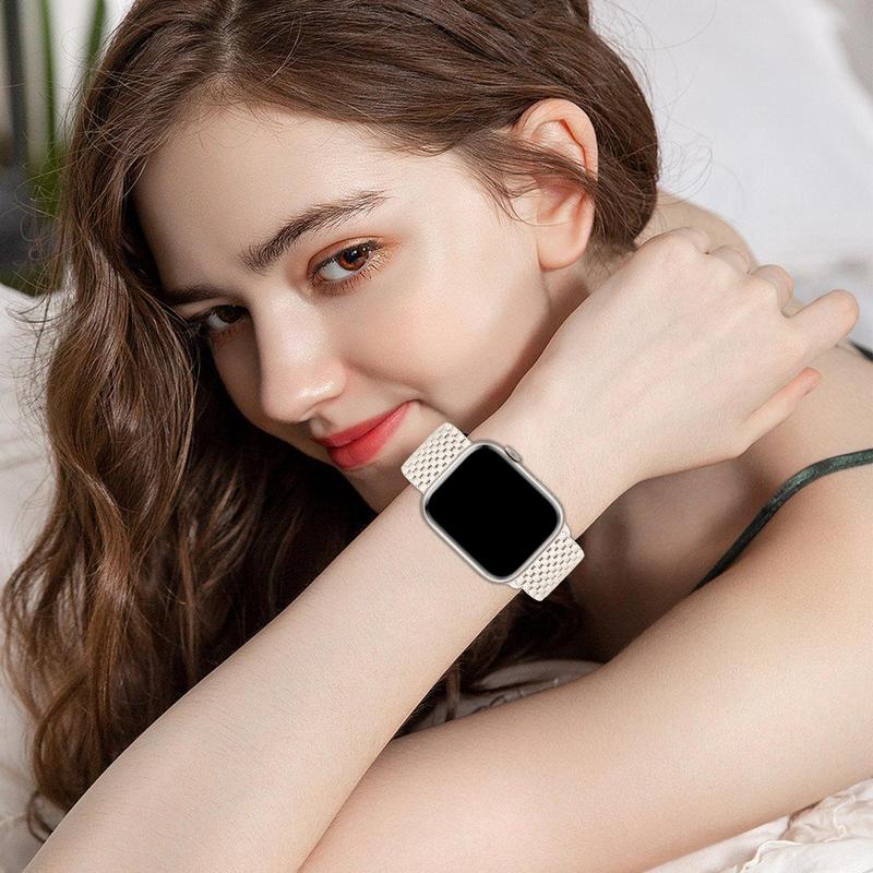 Stretchy Solo Loop Band for Apple Watch Band For Women Men, Water-resistant Sports Strap, Adjustable Sport Elastic Nylon Strap For iWatch Series, Boyfriend Gift 7