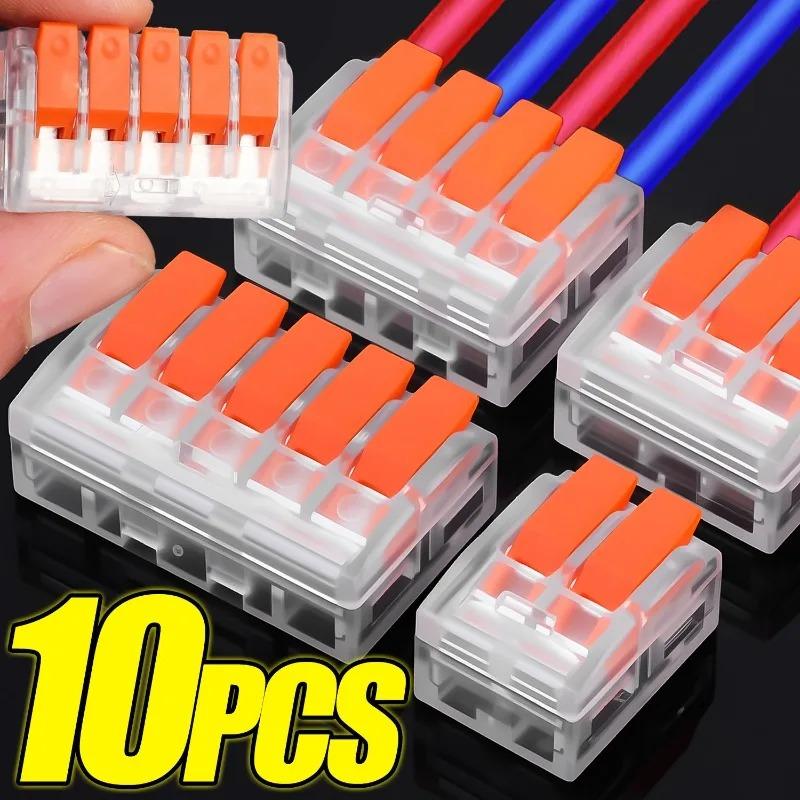 10PCS Universal Conductor Compact Splicing Wire Connector Quick Push-in ...
