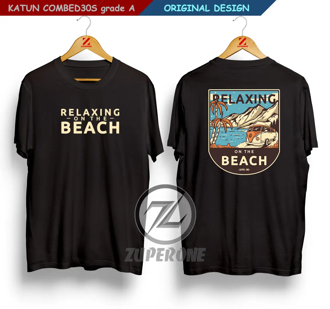 KAOS DISTRO PRIA WANITA / KAOS RELAXING ON THE BEACH