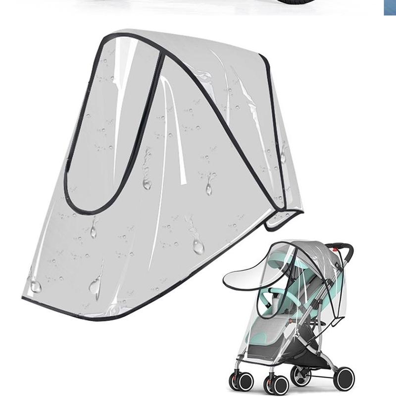 Product Introduction of Universal Stroller Rain Cover Baby Car Weather Wind Sun Shield Transparent Breathable Trolley Umbrella Raincoat Accessories 1