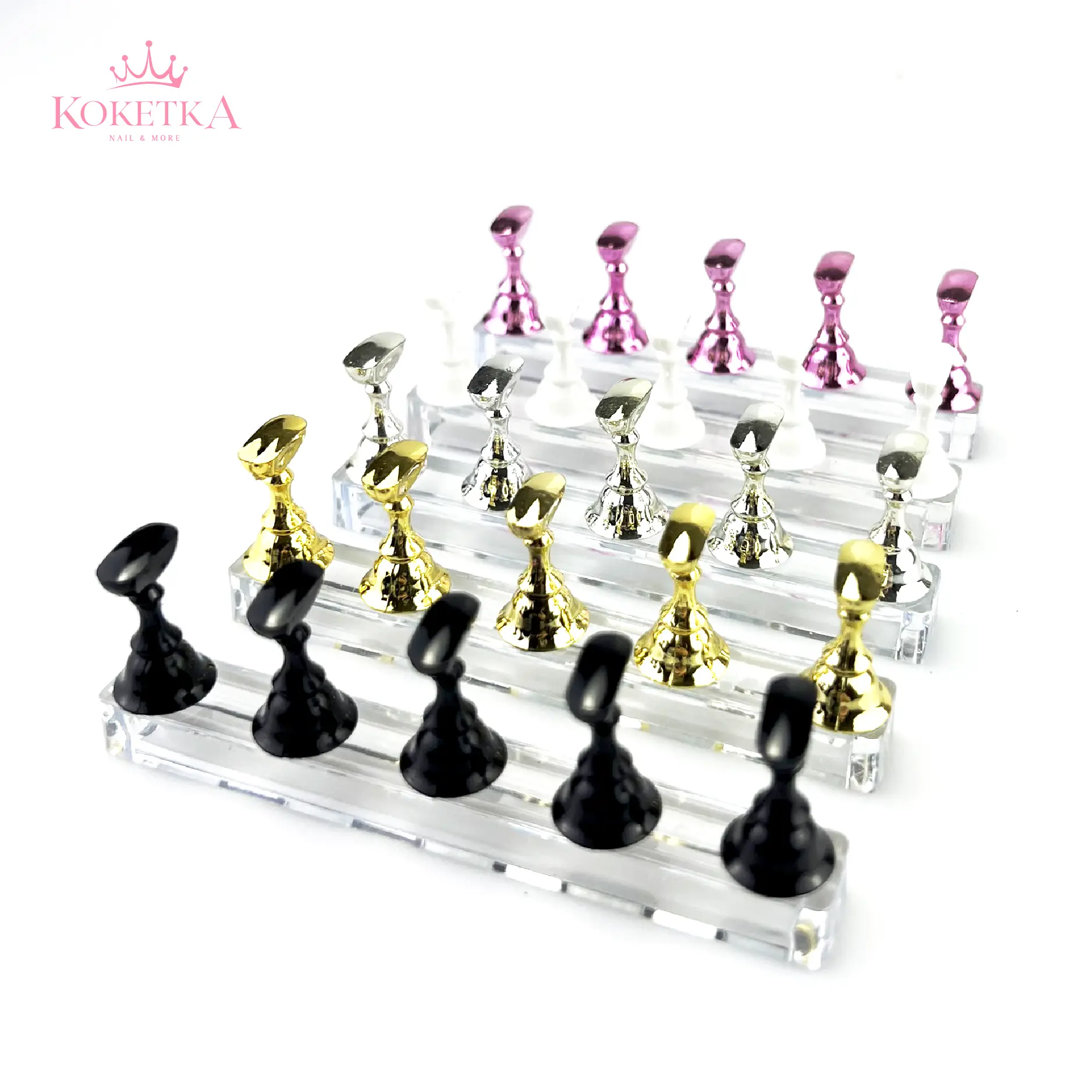 Đế gắn móng giả tập vẽ,tập sơn,đế móng nail nam châm