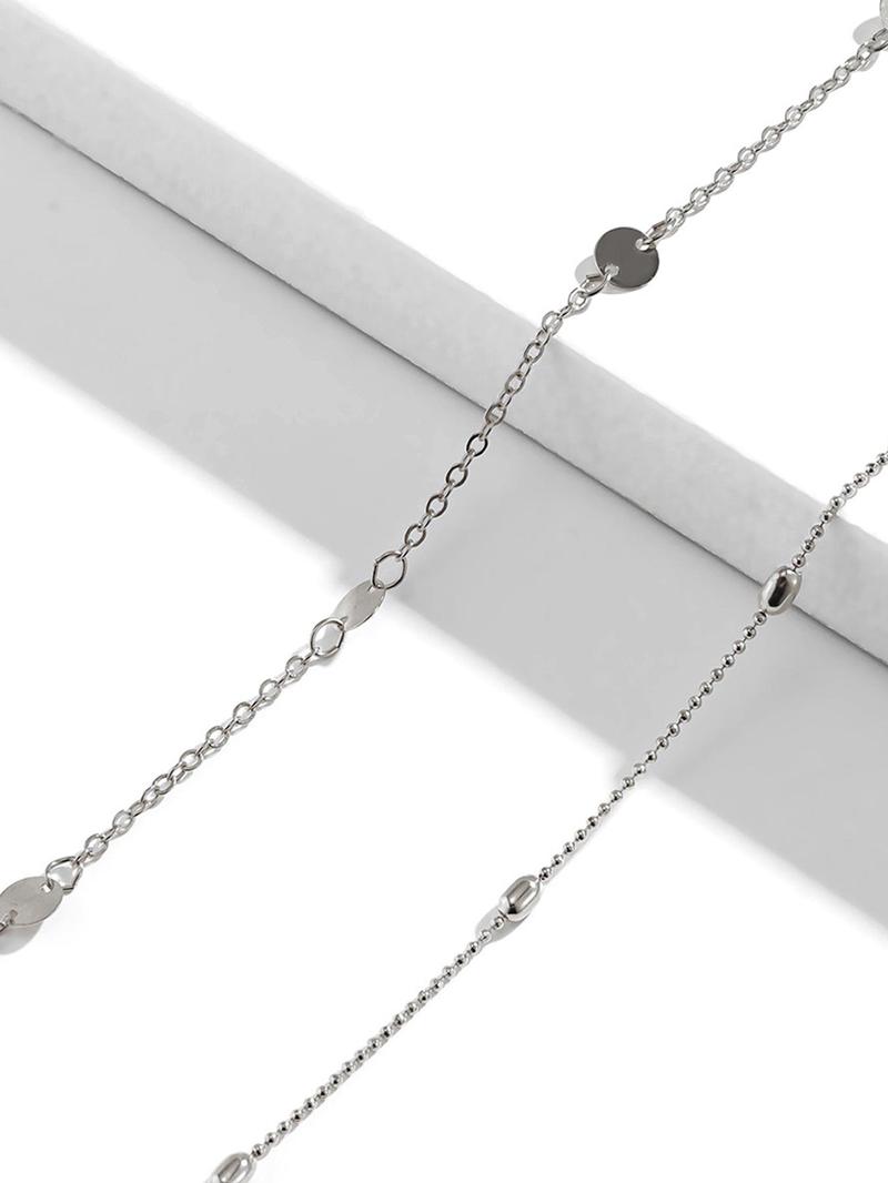 Product Introduction of Women's Simple Style Plain Color Beaded & Round Charm Waist Chains, Casual Trendy Waist Chain for Party & Daily Clothing Decor, Trendy All-match & Exquisite Jewelry for Birthday Gift 8