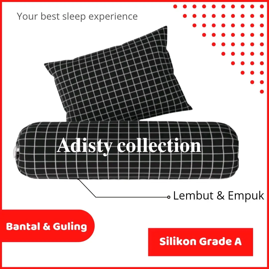 Bantal Dan Guling Silikon Grade A Lembut Anti Bakteri