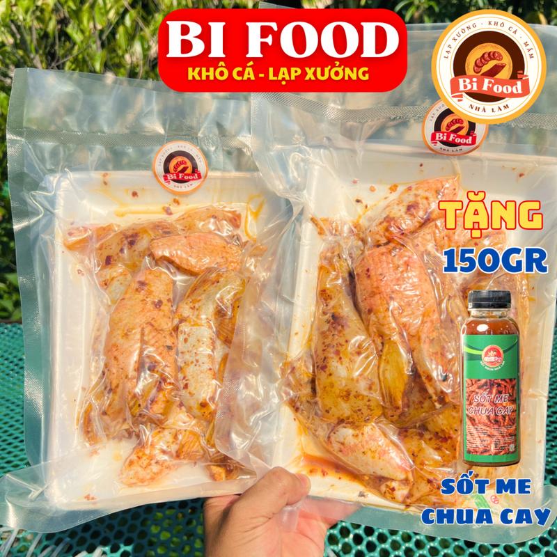 Khô ức mỡ cá dứa tẩm vị sả ớt 1KG - BIFOOD - TẶNG SỐT ME - khô ức mỡ cá dứa tâmt vị 3 nắng loại 1 - chiên giòn siêu béo
