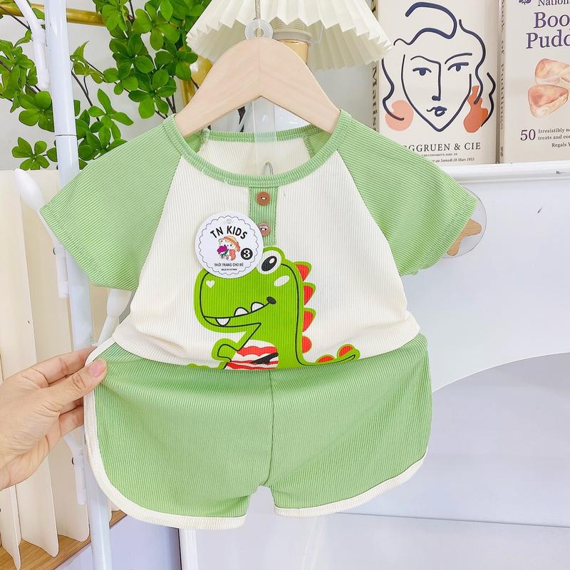 Product Introduction of Kombo 5 bộ quần áo chất tăm lạnh phối màu hình in cực kute 11