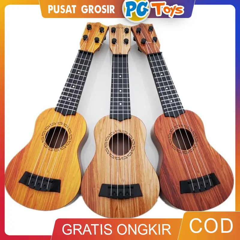 PGTOYS Mainan Anak Gitar Ukulele Guitar Classic Music Tool Toy Gitar Klasik Edukasi Musik Model Kayu Plastik Belajar