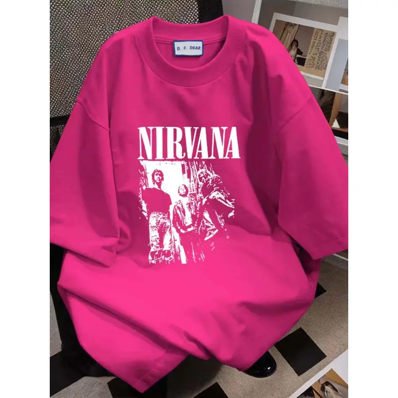 【ONLY BLACK/WHITE】Cetakan band rock Amerika NIRVANA Kaos Pria Terbaru 2024|Kaos Cotton Combed 30s|Kaos Cowok Distro Original 100%|Baju Oversize Pria|Kaos Pria Premium Tebal| Kaos Lengan Pendek Pria|Baju Kaos Oversize Couple |Kaos Oversize Pria Kaos Hitam 5