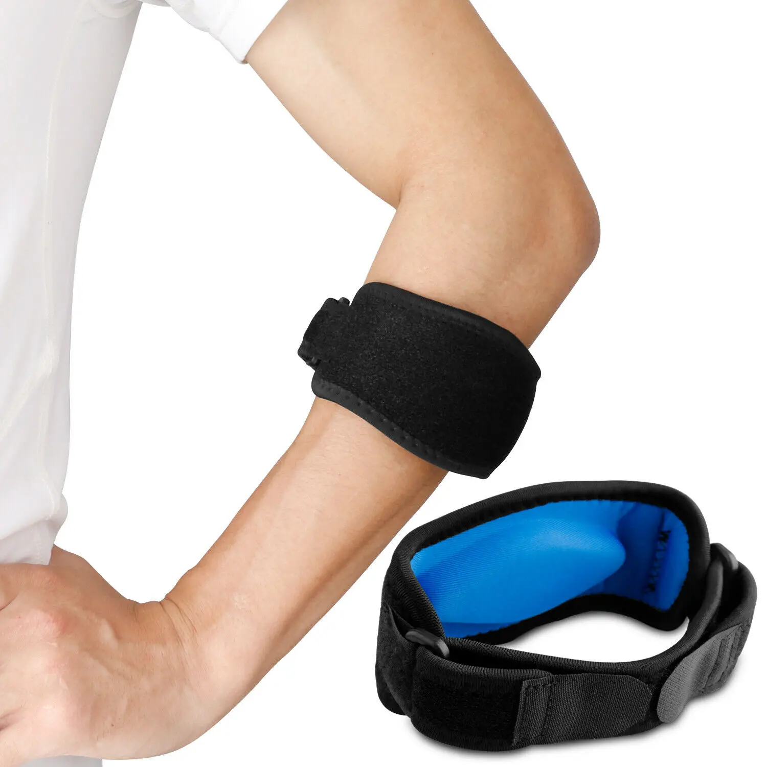Adjustable Tennis Elbow Support, Pain Relief Golf Brace Strap, Joint Protector for Outdoor Sports