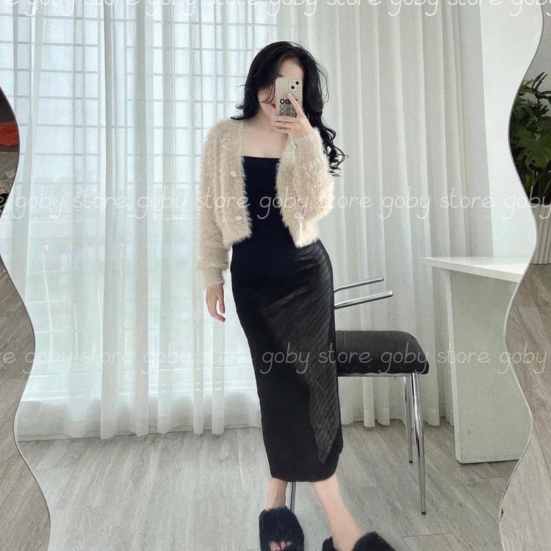 @gobystore Váy 2 dây body thun tăm co giãn BYGOBYSTORE 5