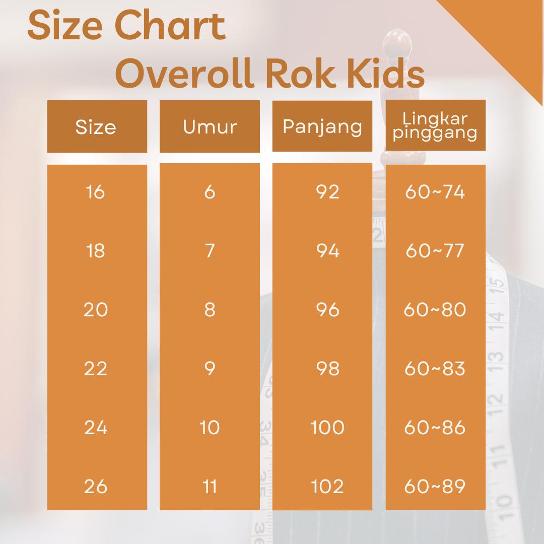 SOLA - Overoll Rok Anak jeans Model garis3 - 89060