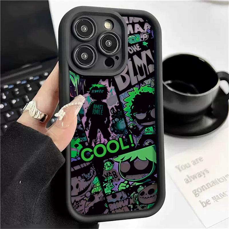 Berlaku untuk Oppo A60 A16 A17 A38 A78 A58 A18 A12 A15 A3s A5s A31 A16K A17k A77s A7 A12e A53 A16S A54S A1K A5 A9 2020 F9 Reno 8T 4GTrendy Comic Graffiti Case 7