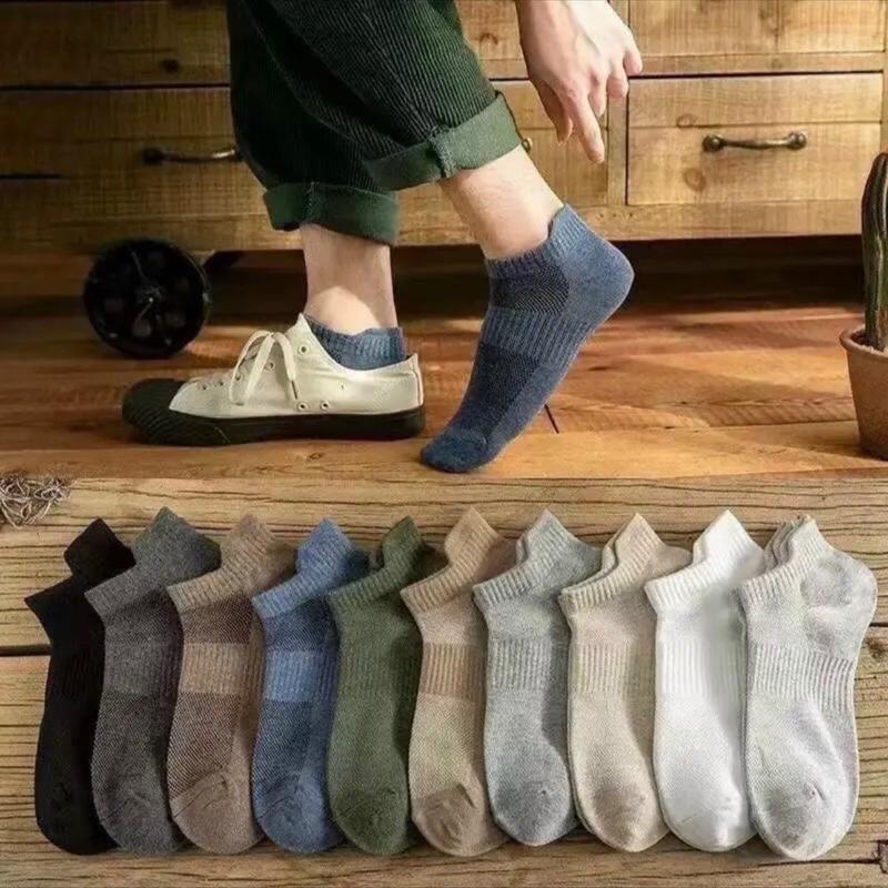 Tất chân nam nữ sét 10 đôi cổ ngắn dệt bốn chiều