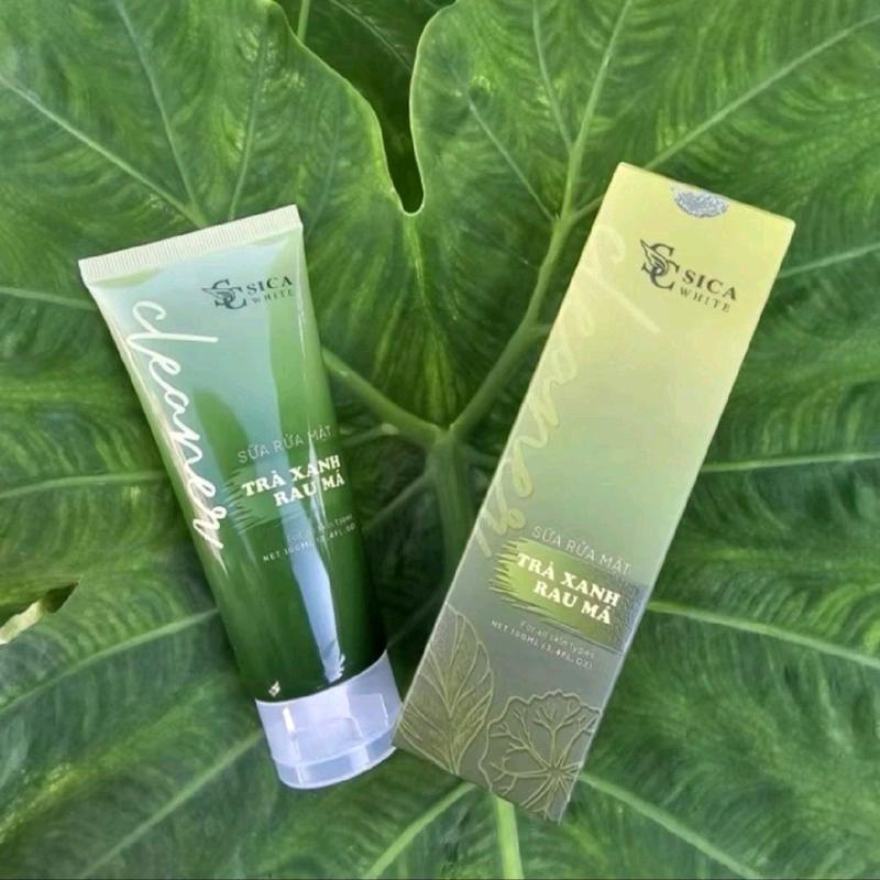 Sữa rửa mặt trà xanh rau má SicaWhite hỗ trợ làm sạch da , giảm mụn Skincare Women Dưỡng Ẩm Da Nữ trắng