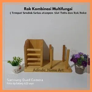 KAYOENAN New Size Rak Kombinasi Multifungsi || Tempat sendok,gelas maupun Alat Tulis || SK.25 ||